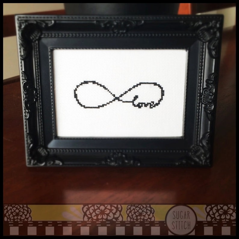 Infinite Love Cross Stitch Pattern Printable PDF Immediate Download from Etsy SugarStitch image 1