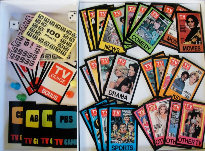 TV Guide Game vintage TV Trivia Game 1984 Jeu de société TV classique image 3