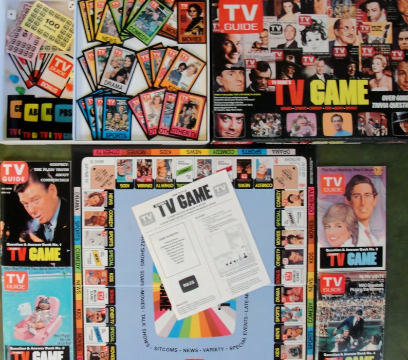 TV Guide Game vintage TV Trivia Game 1984 Jeu de société TV classique image 2