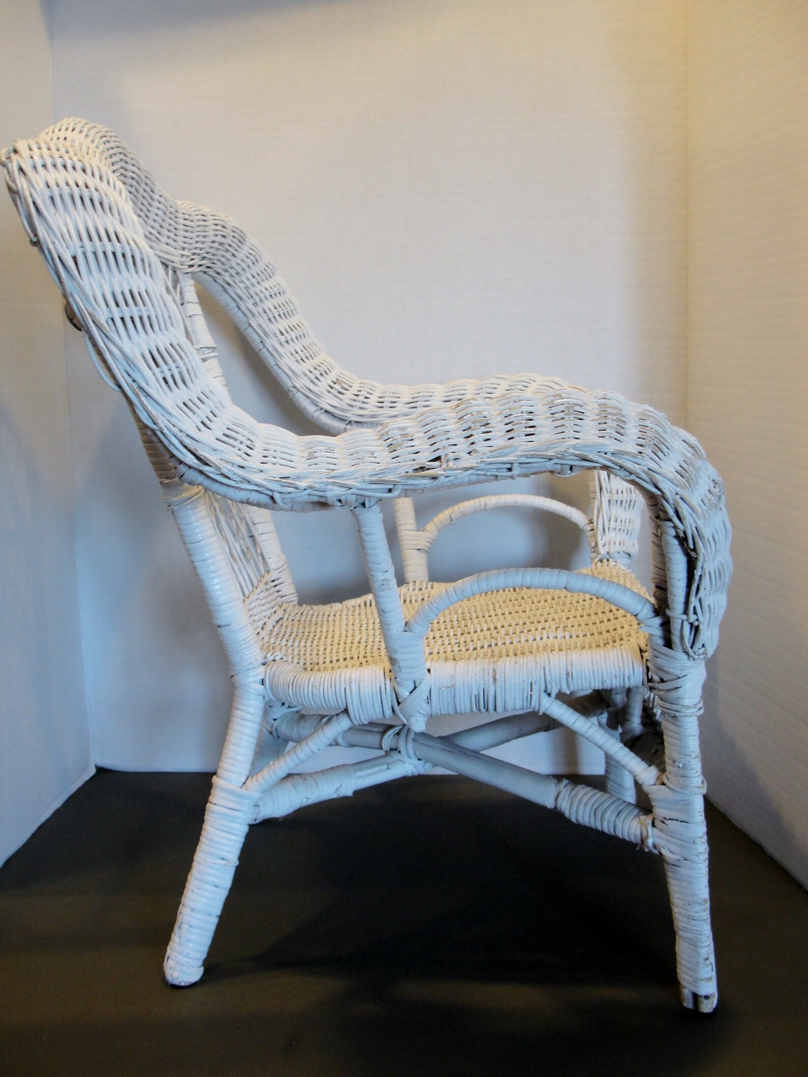 White Wicker Chair 100 Natural Rattan Children's Etsy