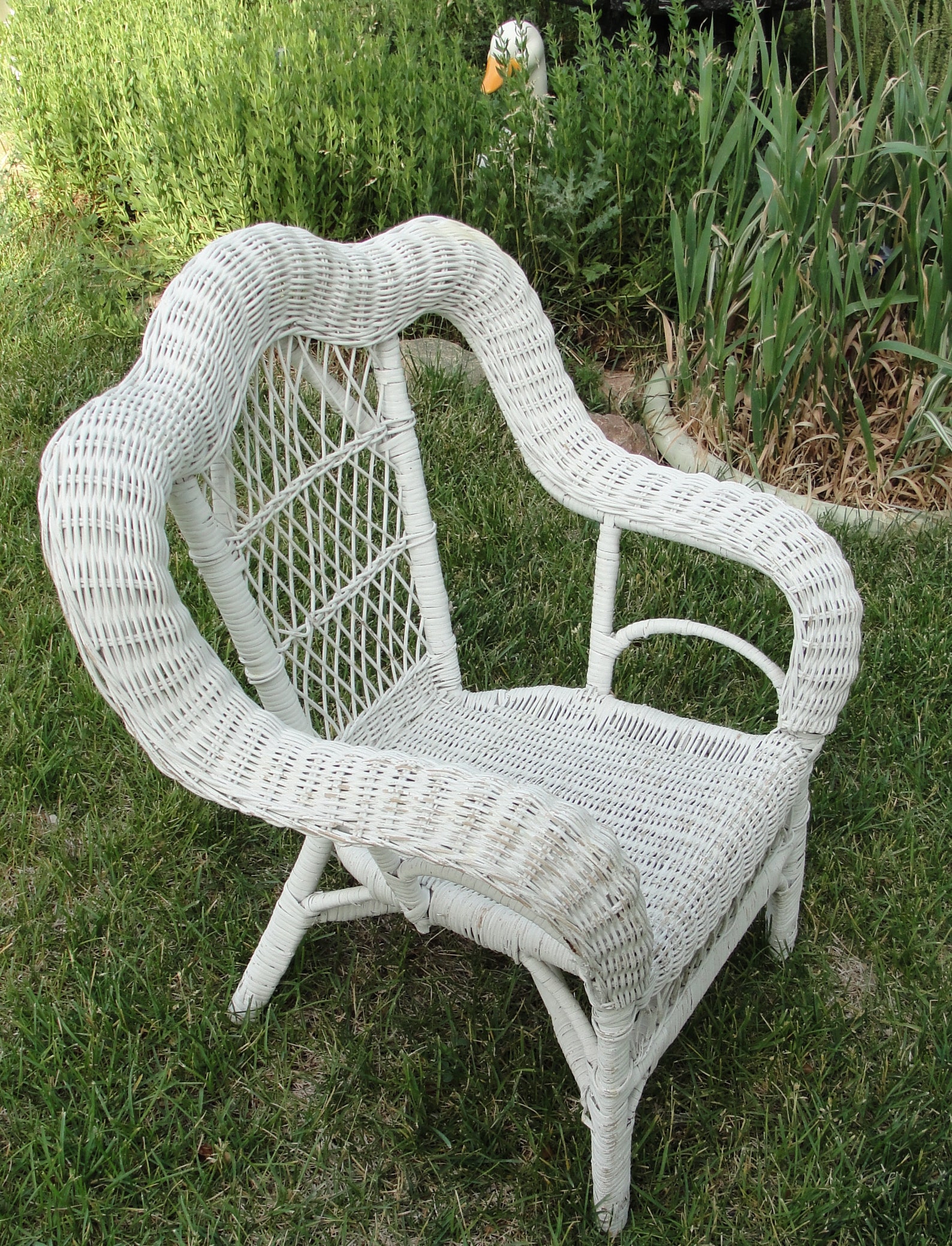 White Wicker Chair 100 Natural Rattan Children's Etsy