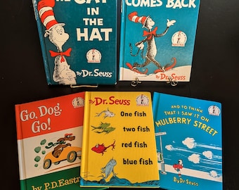 Collection of Five Vintage Dr Suess and more Children's Books