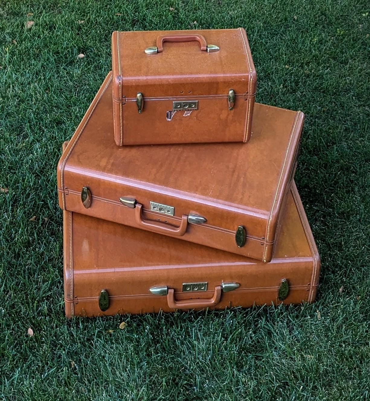 VintageビンテージSamsoniteサムソナイトLeather Trunk Rare 70s Samsonite Sonora Vintage Leather Suitcase