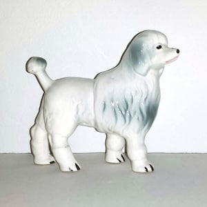 Porcelain Poodle Figurine Collectible Made in Japan Porcelain Dog Ceramic Dog