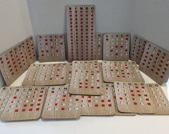 Old Fashion Bingo Cards and Caller Board
