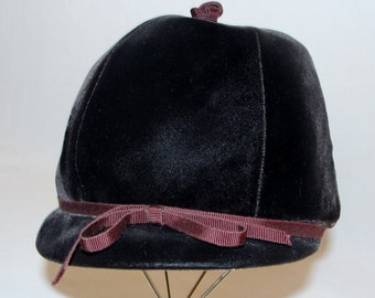 Brown Velvet Crop Style Hat by MAY D&F
