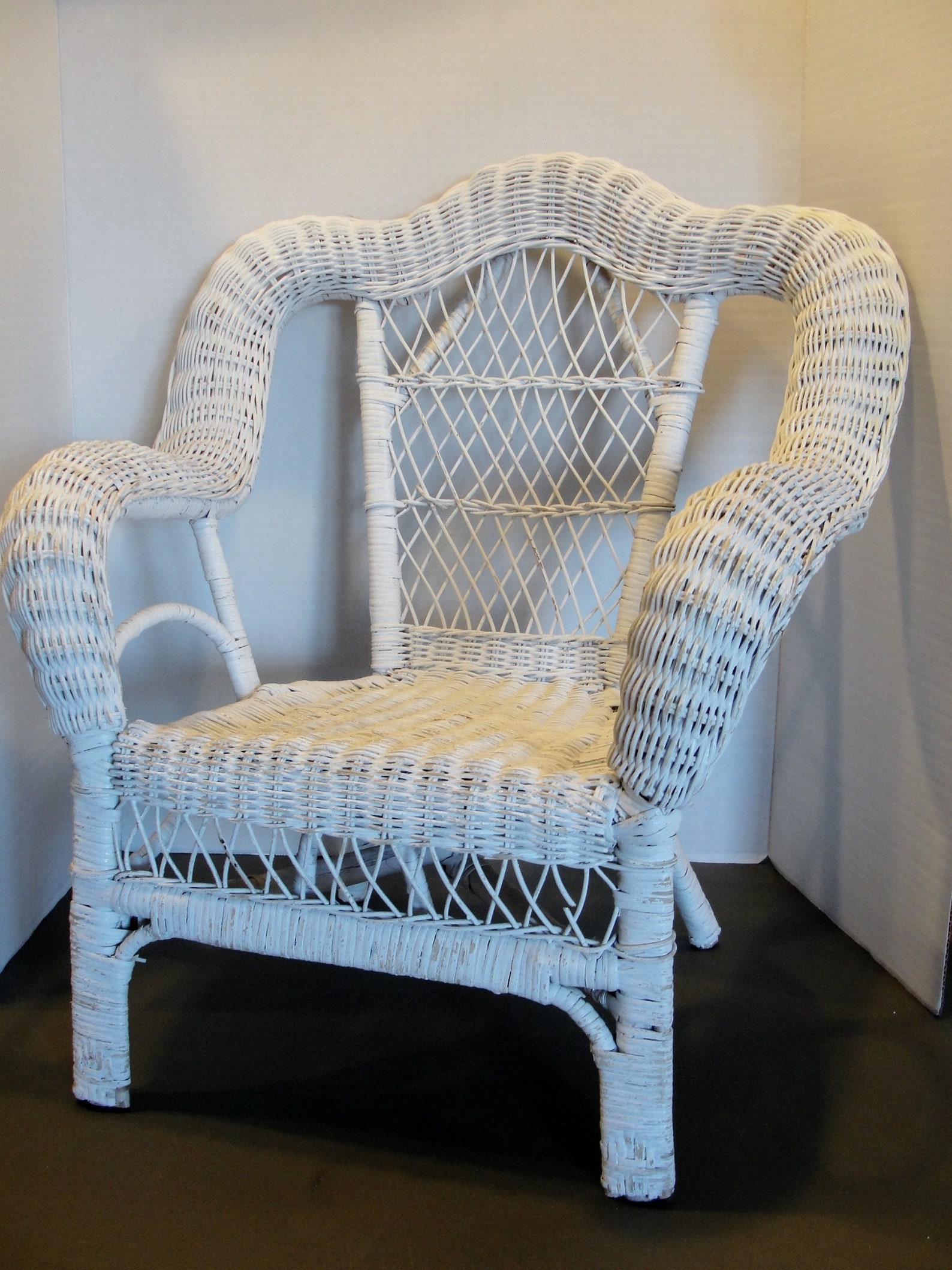 White Wicker Chair 100 Natural Rattan Children's Etsy