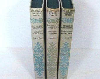 NANCY DREW Mystery Stories Set of Three Books by Publishers Grosset & Dunlap New York Author Carolyn Keene