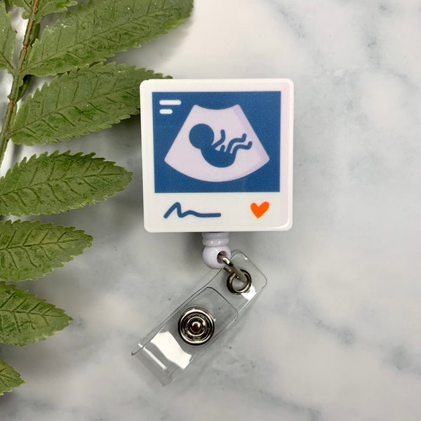 Ultrasound baby Badge Reel Id Holder