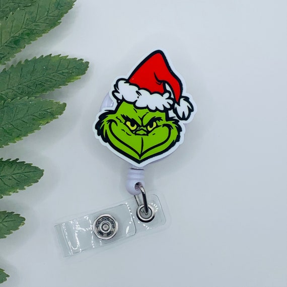 Grinch Santa Badge Reel Id Holder Christmas, Interchangeable Badge Reel Add  On -  Ireland