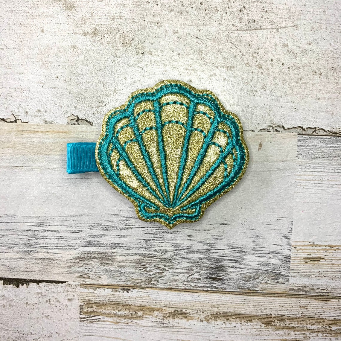 Seashell felt hair clip Summer Etsy