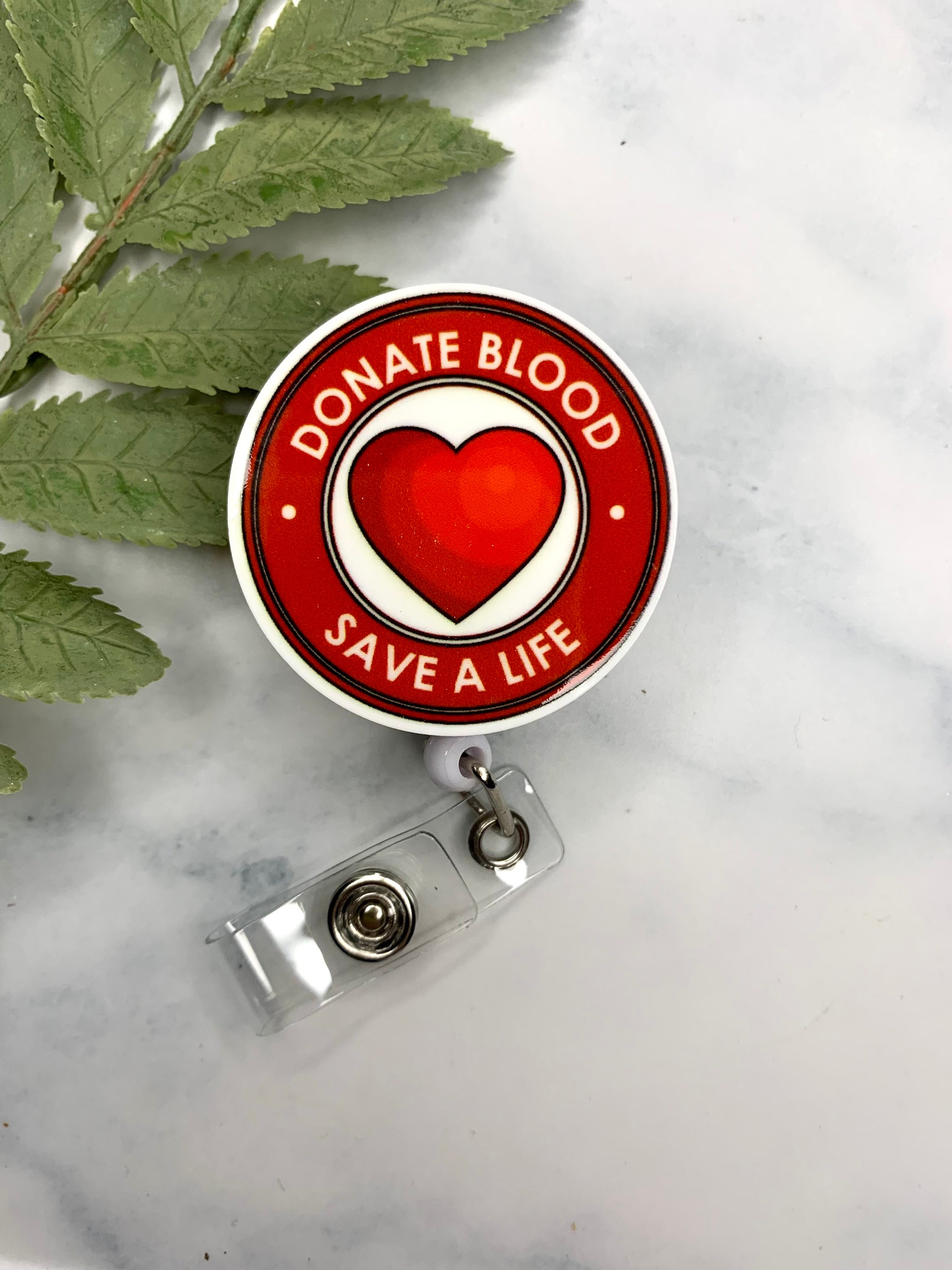Donate Blood Badge Reel Id Holder, Topper -  UK