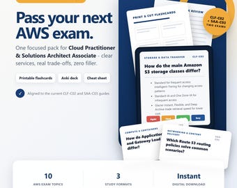 AWS Certification Flashcards: Cloud Practitioner CLF-C02 + Solutions Architect SAA-C03