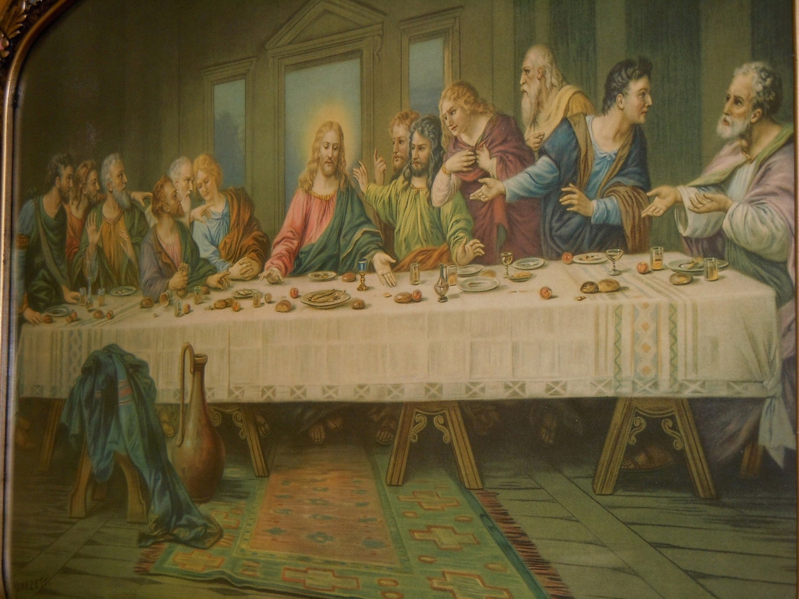 SALE Old Print of Last Supper by Brunozetti / Beautiful Etsy