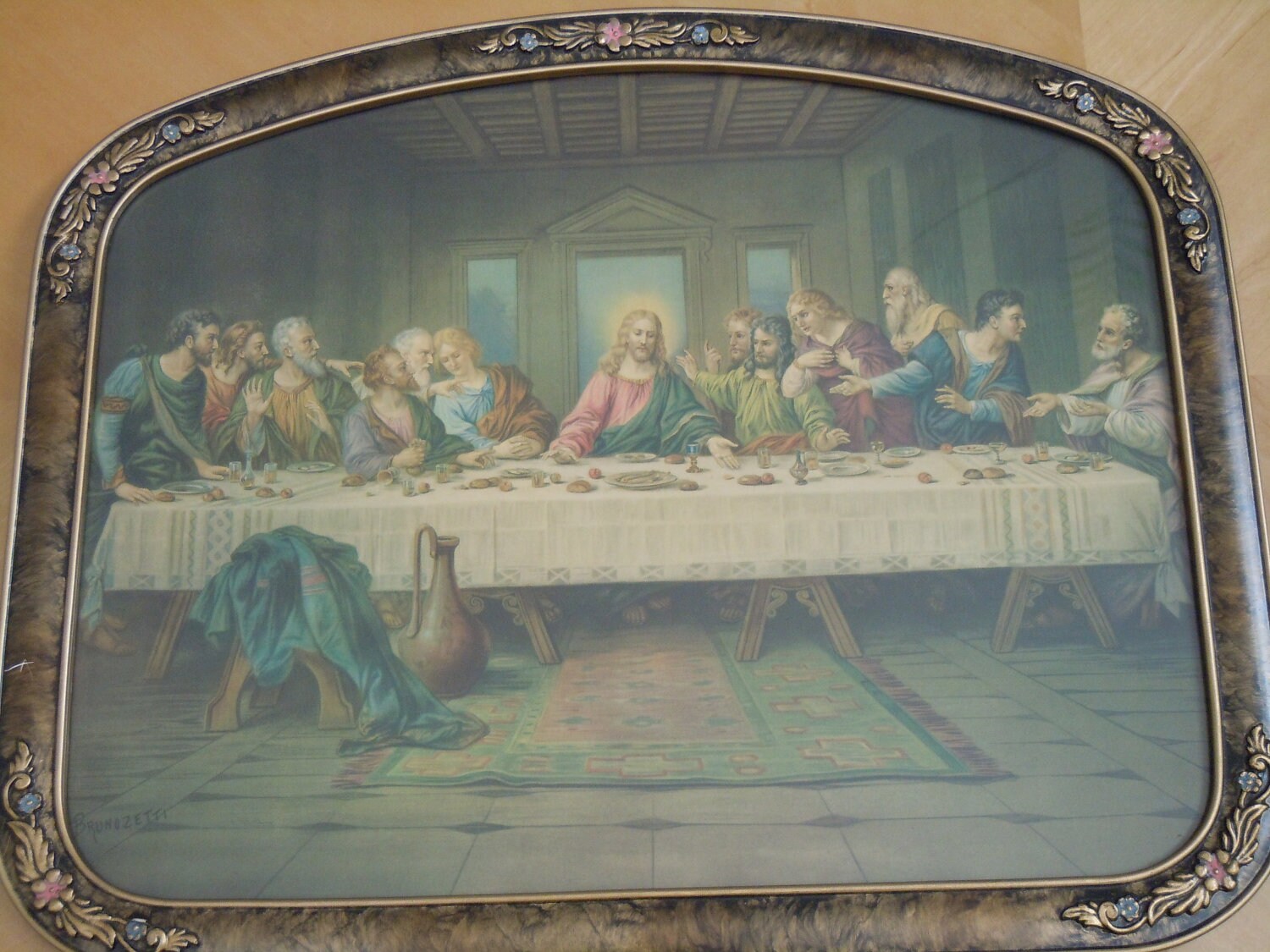 SALE Old Print of Last Supper by Brunozetti / Beautiful | Etsy