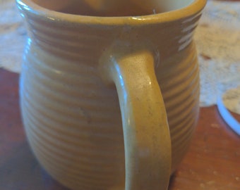 Vintage Pottery  Mustard Yellow Small Pitcher/creamer