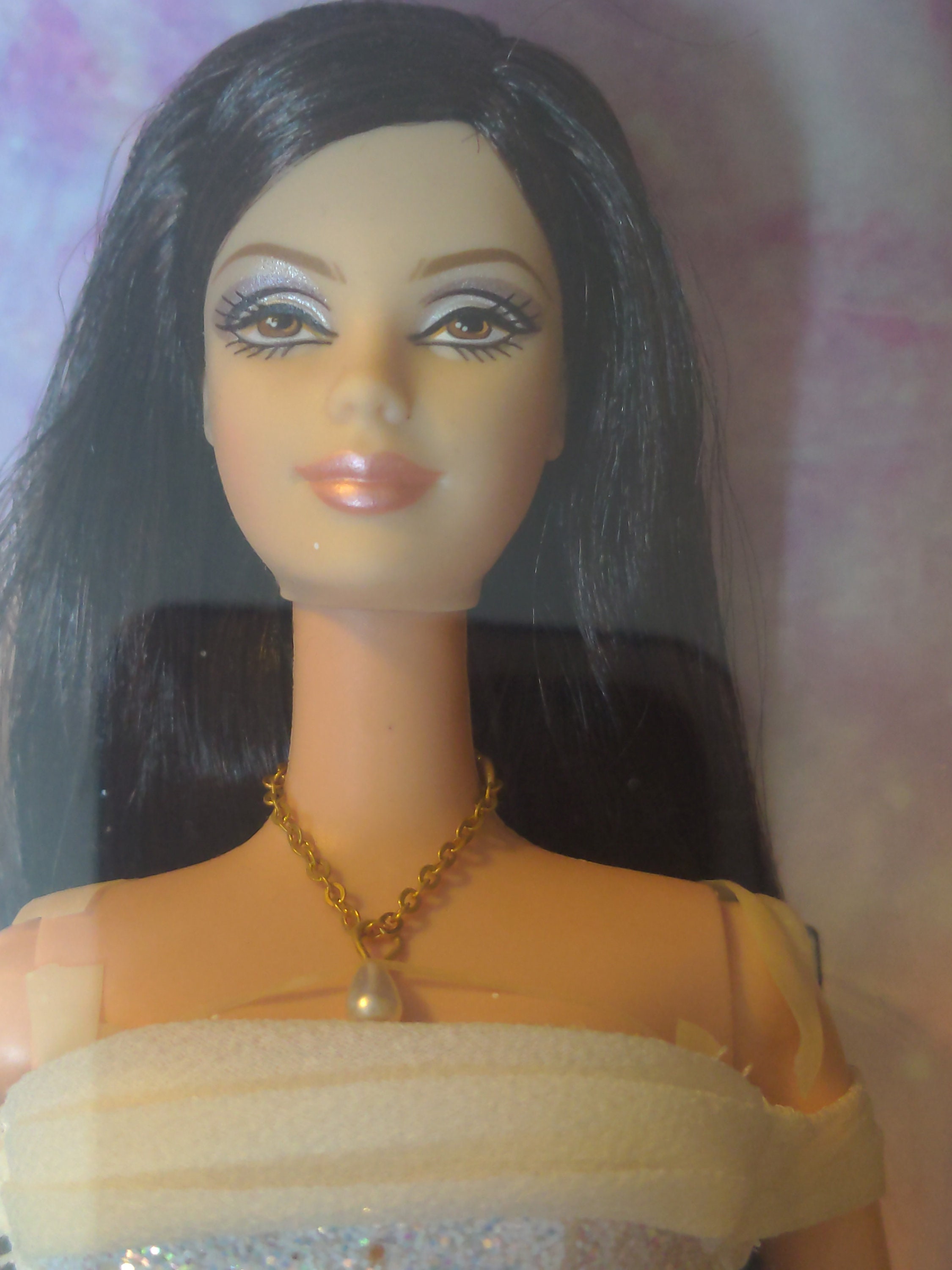 Vintage Barbie Birthstone Collection June Pearl Dark Haired