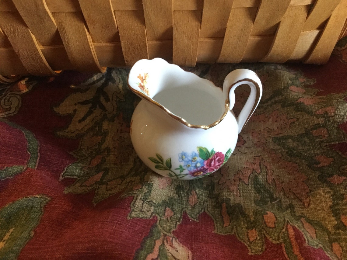 Royal Chelsea English Bone China Miniature Bowl and Pitcher Etsy