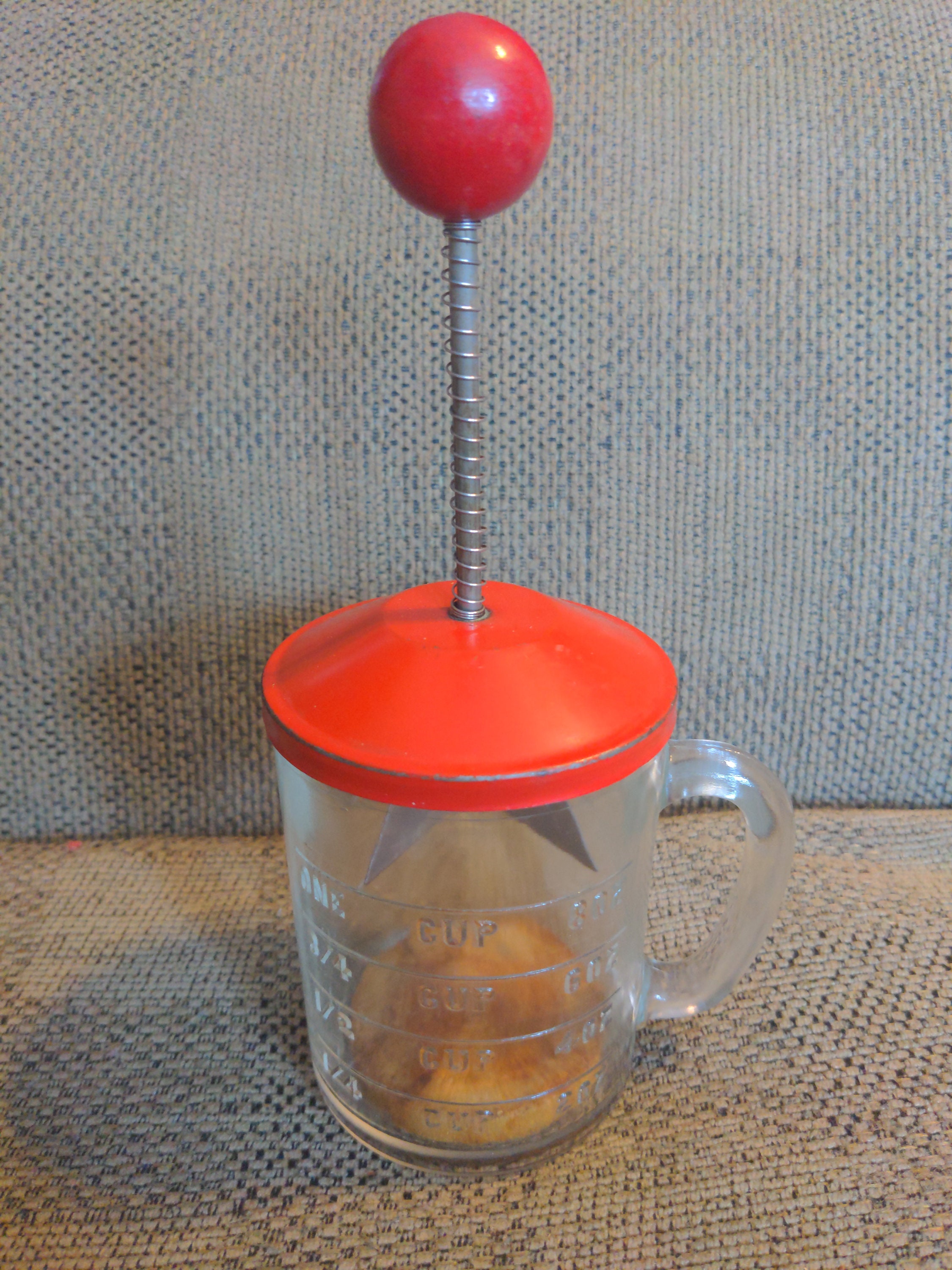 Nut Chopper Antique Androck Metal Food Grater With Glass Jar