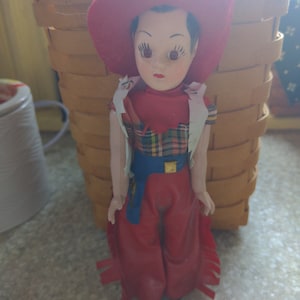 Vintage Hard Plastic Sleepy Eye Western Doll