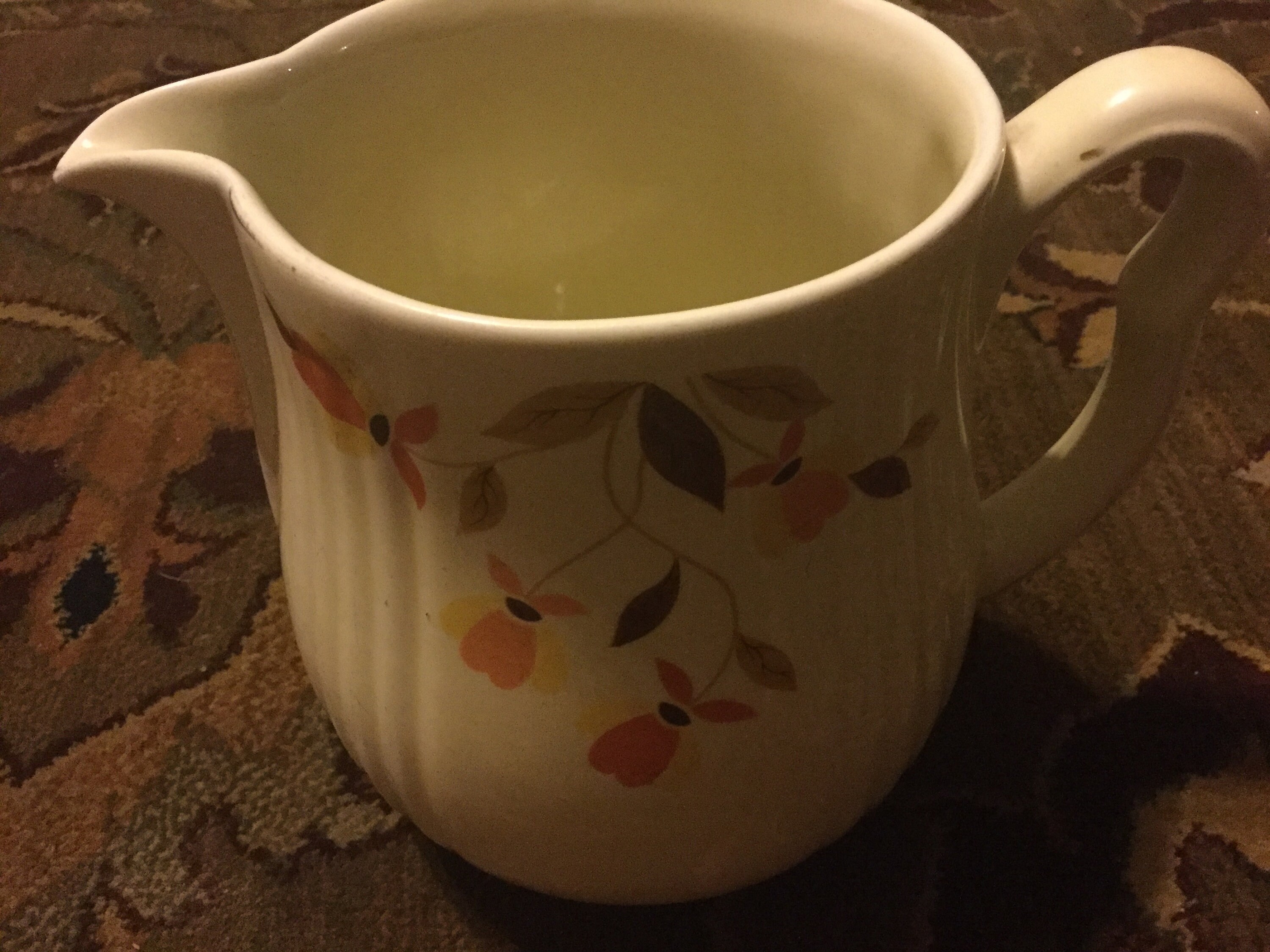 Vintage Hall's Jewel Tea Autumn Leaf Small Pitcher Etsy