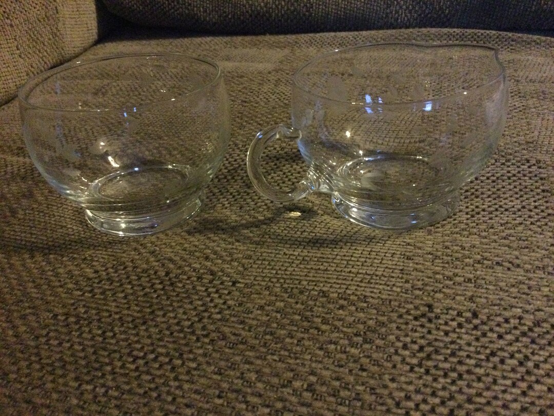 Vintage Princess House Cream and Sugar Crystal Heritage Etsy