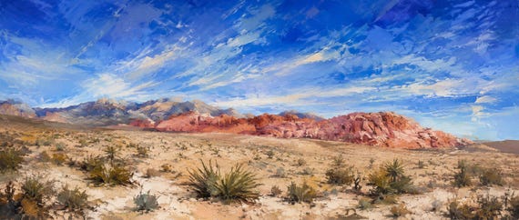 Desert Rock Panorama Printable Wall Art, Southwest Canyon Landscape Digital Download, Earth Tone Decor