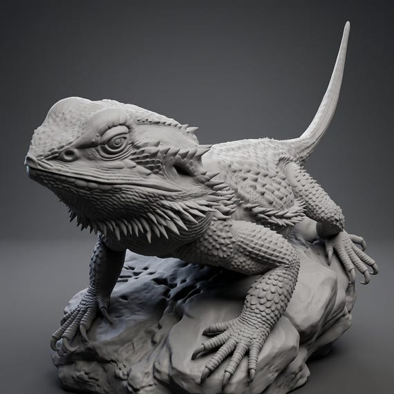 Ultra-Realistic 14K Bearded Dragon Miniature | Anycubic Standard Resin V2