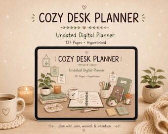 Cozy Cottagecore Digital Planner | 137 Pages, Hyperlinked (Digital Download)