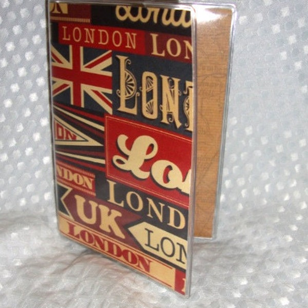 London Vinyl Passport Cover Travel Passport Holder