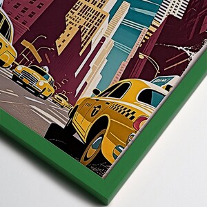 Retro New York Cityscape Wall Art, Empire State Building Poster ...