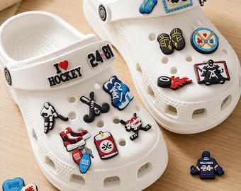 Conjunto de colgantes para zapatos de intensa rivalidad | Colgantes para zuecos inspirados en Hollander y Rozanov | Regalo romántico para aficionados al hockey | Accesorios para zapatos inspirados en los fanáticos