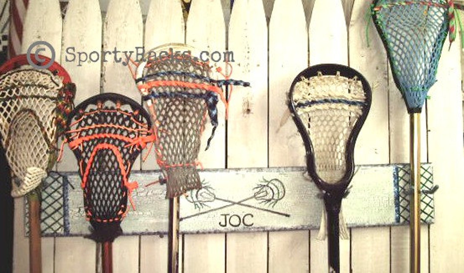 Lacrosse Stick Rack Hanger 5 Hook Wall Rack Lax Stick Holder Etsy