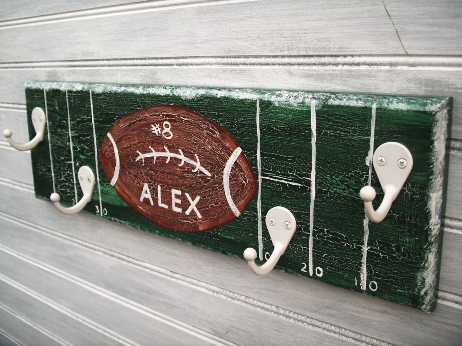 Football Team Player Rack Hanger Boys Sports Room Decor Wall 4 Etsy