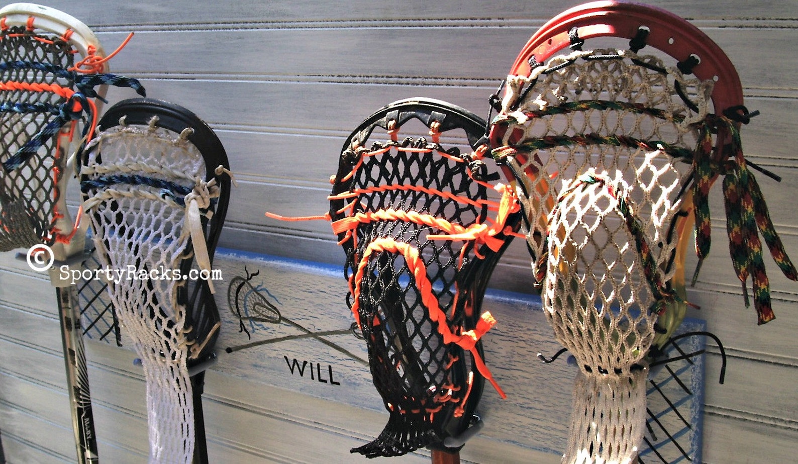 Lacrosse Stick 4 Hook Holder Original Design Sport Rack Hanger Etsy