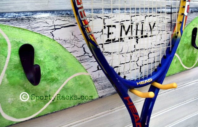 Tennis Racquet Racket Racquetball Sports Hanger Rack Holder Etsy