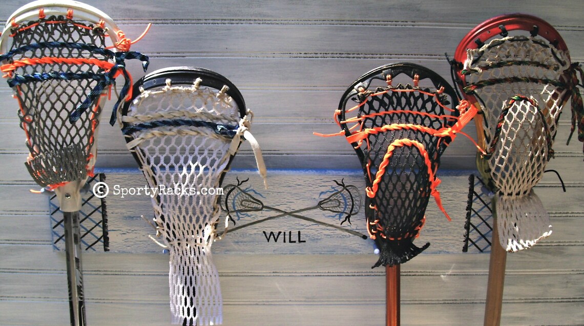 Lacrosse Stick 4 Hook Holder Original Design Sport Rack Hanger Etsy