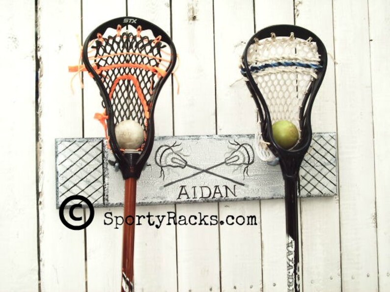 Lacrosse Stick 2 Hook Holder Lax Player Gift Lacrosse Art Etsy