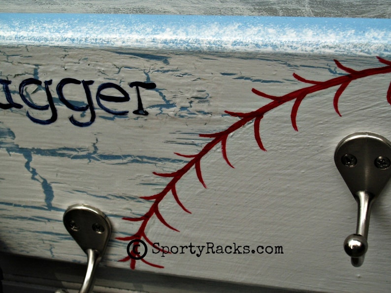 Baseball Wall Hook Hanger Little Slugger Team Color Furniture Etsy