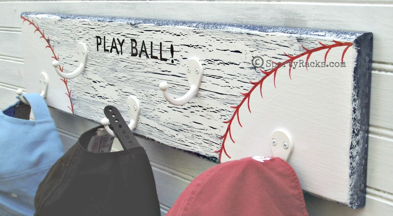 Baseball Hat Hooks Play Ball Wall Rack Coach Umpire Gift Etsy