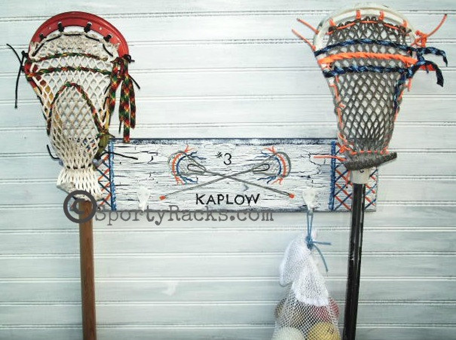 Lacrosse Rack Custom Personalized Team Colors Lax Stick Hanger Etsy