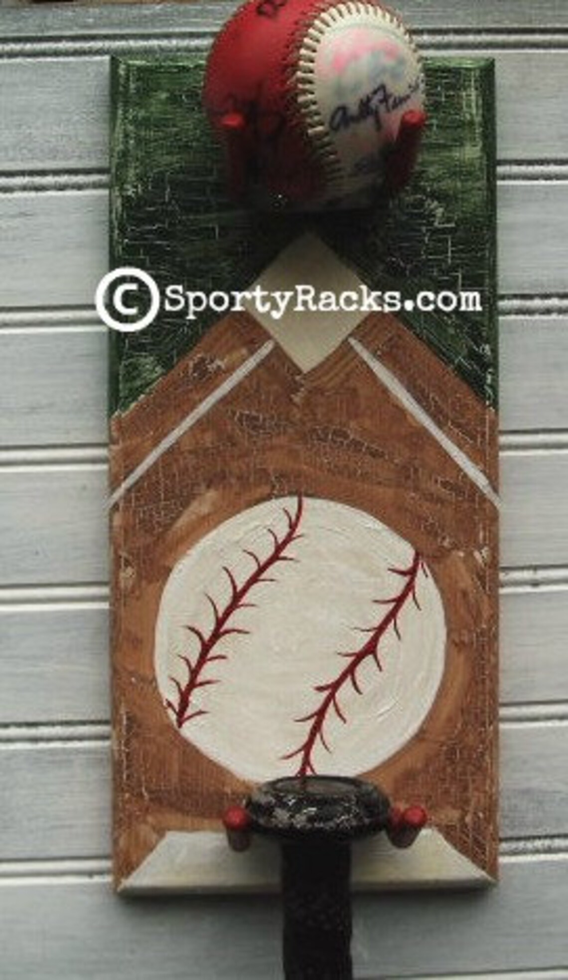 Baseball Bat Display Hanger Ballfield Wall Sports Decor Sport Etsy