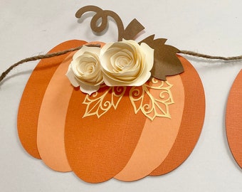 Rustic Pumpkin Banner: Fall Thanksgiving Decor