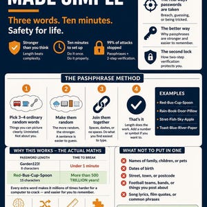 Password Guide UK, PDF Download, Passphrases and Two Factor Authentication