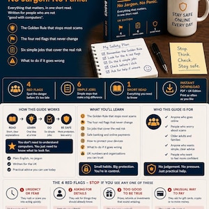 Internet Safety Guide for Seniors, UK Cyber Security in Plain English, Five-PDF Digital Download