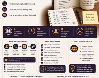 Claude Code Guide for Beginners UK, PDF Download, 26 Page Coding Tutorial