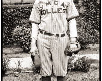 Vintage 1920s Baseball Player 8x12