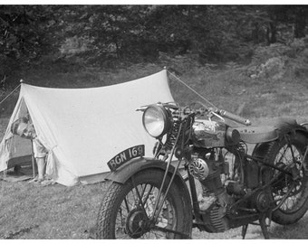 Panther Motorcycle Vintage 1920s Photo from Original Negative, 8x12