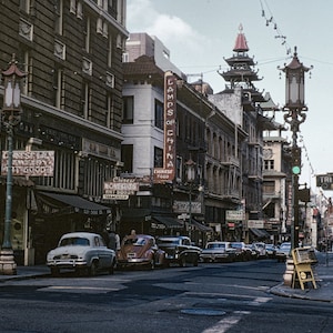San Francisco Chinatown in the 60s, Original Vintage Print 12x8
