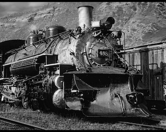 Steam Engine Vintage Train Art Print from Original Negative 12x8